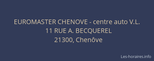 EUROMASTER CHENOVE - centre auto V.L.