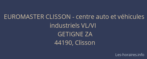 EUROMASTER CLISSON - centre auto et véhicules industriels VL/VI