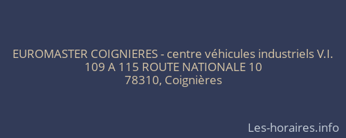 EUROMASTER COIGNIERES - centre véhicules industriels V.I.