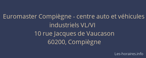 Euromaster Compiègne - centre auto et véhicules industriels VL/VI