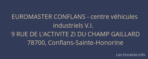 EUROMASTER CONFLANS - centre véhicules industriels V.I.