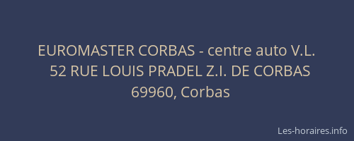 EUROMASTER CORBAS - centre auto V.L.