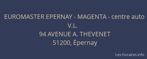 EUROMASTER EPERNAY - MAGENTA - centre auto V.L.