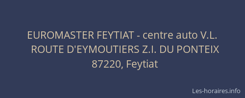 EUROMASTER FEYTIAT - centre auto V.L.