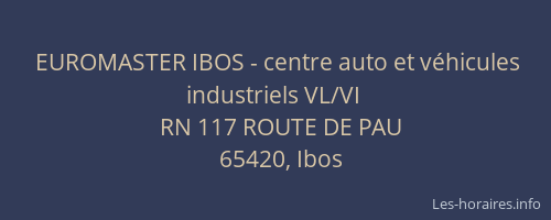EUROMASTER IBOS - centre auto et véhicules industriels VL/VI