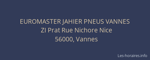EUROMASTER JAHIER PNEUS VANNES