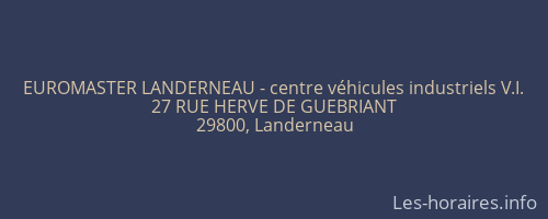 EUROMASTER LANDERNEAU - centre véhicules industriels V.I.
