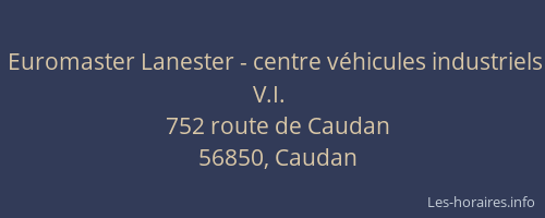 Euromaster Lanester - centre véhicules industriels V.I.