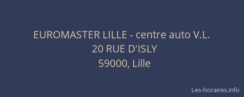 EUROMASTER LILLE - centre auto V.L.