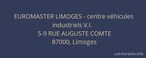 EUROMASTER LIMOGES - centre véhicules industriels V.I.