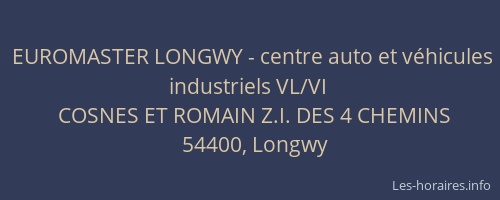 EUROMASTER LONGWY - centre auto et véhicules industriels VL/VI