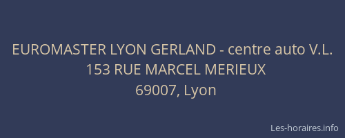 EUROMASTER LYON GERLAND - centre auto V.L.