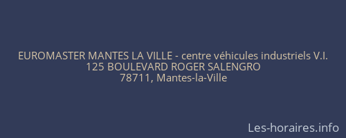 EUROMASTER MANTES LA VILLE - centre véhicules industriels V.I.
