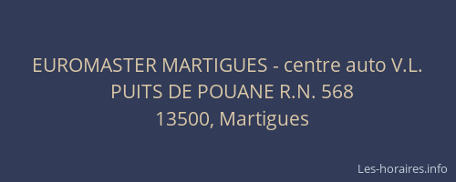 EUROMASTER MARTIGUES - centre auto V.L.