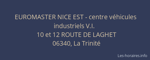 EUROMASTER NICE EST - centre véhicules industriels V.I.