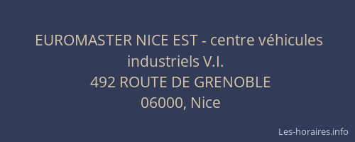 EUROMASTER NICE EST - centre véhicules industriels V.I.