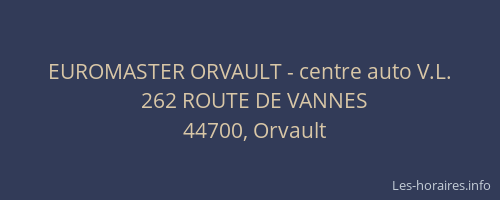 EUROMASTER ORVAULT - centre auto V.L.
