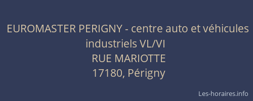 EUROMASTER PERIGNY - centre auto et v&eacute;hicules industriels VL/VI