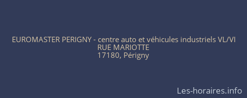 EUROMASTER PERIGNY - centre auto et véhicules industriels VL/VI