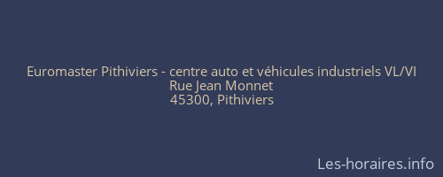 Euromaster Pithiviers - centre auto et véhicules industriels VL/VI