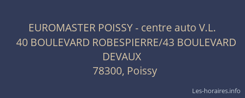 EUROMASTER POISSY - centre auto V.L.