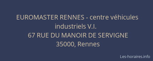 EUROMASTER RENNES - centre véhicules industriels V.I.