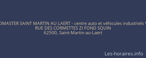 EUROMASTER SAINT MARTIN AU LAERT - centre auto et véhicules industriels VL/VI