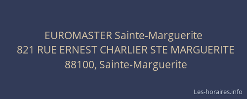 EUROMASTER Sainte-Marguerite