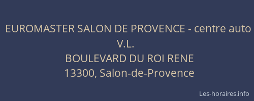 EUROMASTER SALON DE PROVENCE - centre auto V.L.