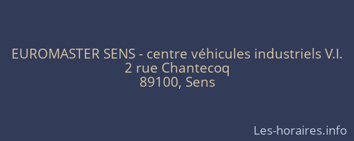 EUROMASTER SENS - centre véhicules industriels V.I.