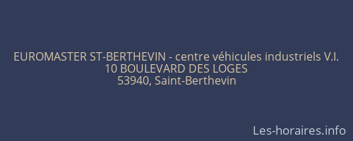 EUROMASTER ST-BERTHEVIN - centre véhicules industriels V.I.