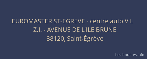 EUROMASTER ST-EGREVE - centre auto V.L.