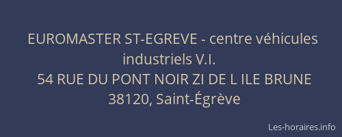 EUROMASTER ST-EGREVE - centre véhicules industriels V.I.