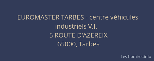 EUROMASTER TARBES - centre véhicules industriels V.I.