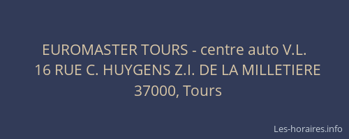 EUROMASTER TOURS - centre auto V.L.