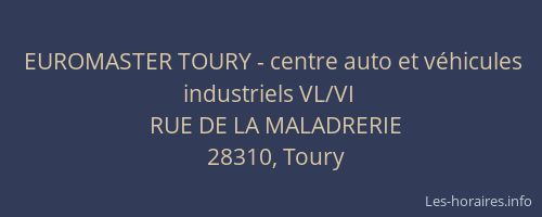 EUROMASTER TOURY - centre auto et véhicules industriels VL/VI