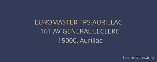 EUROMASTER TPS AURILLAC