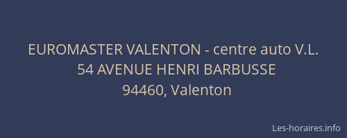 EUROMASTER VALENTON - centre auto V.L.