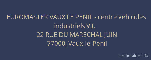 EUROMASTER VAUX LE PENIL - centre véhicules industriels V.I.