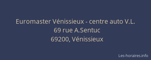 Euromaster Vénissieux - centre auto V.L.