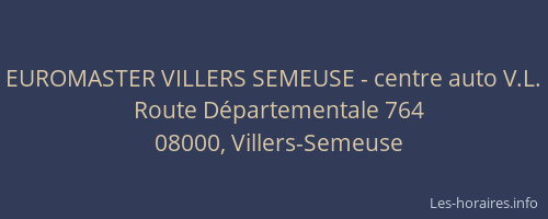 EUROMASTER VILLERS SEMEUSE - centre auto V.L.