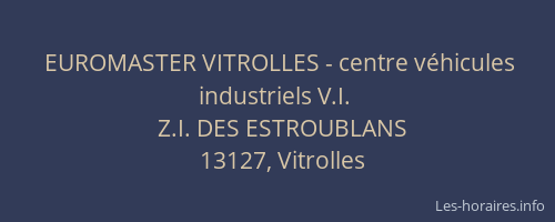 EUROMASTER VITROLLES - centre véhicules industriels V.I.