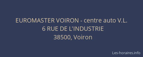 EUROMASTER VOIRON - centre auto V.L.