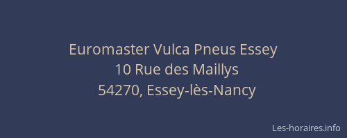 Euromaster Vulca Pneus Essey