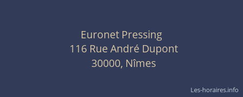 Euronet Pressing