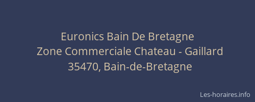Euronics Bain De Bretagne