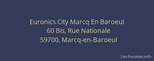 Euronics City Marcq En Baroeul