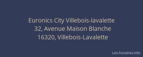 Euronics City Villebois-lavalette