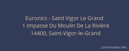 Euronics - Saint Vigor Le Grand