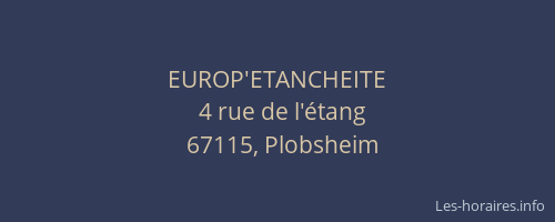EUROP'ETANCHEITE